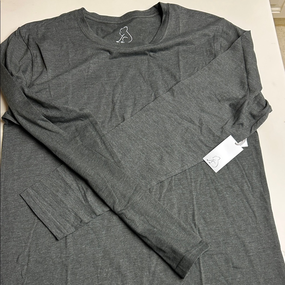 Charcoal Long Sleeve Men's Tee by Kangaroo Brand